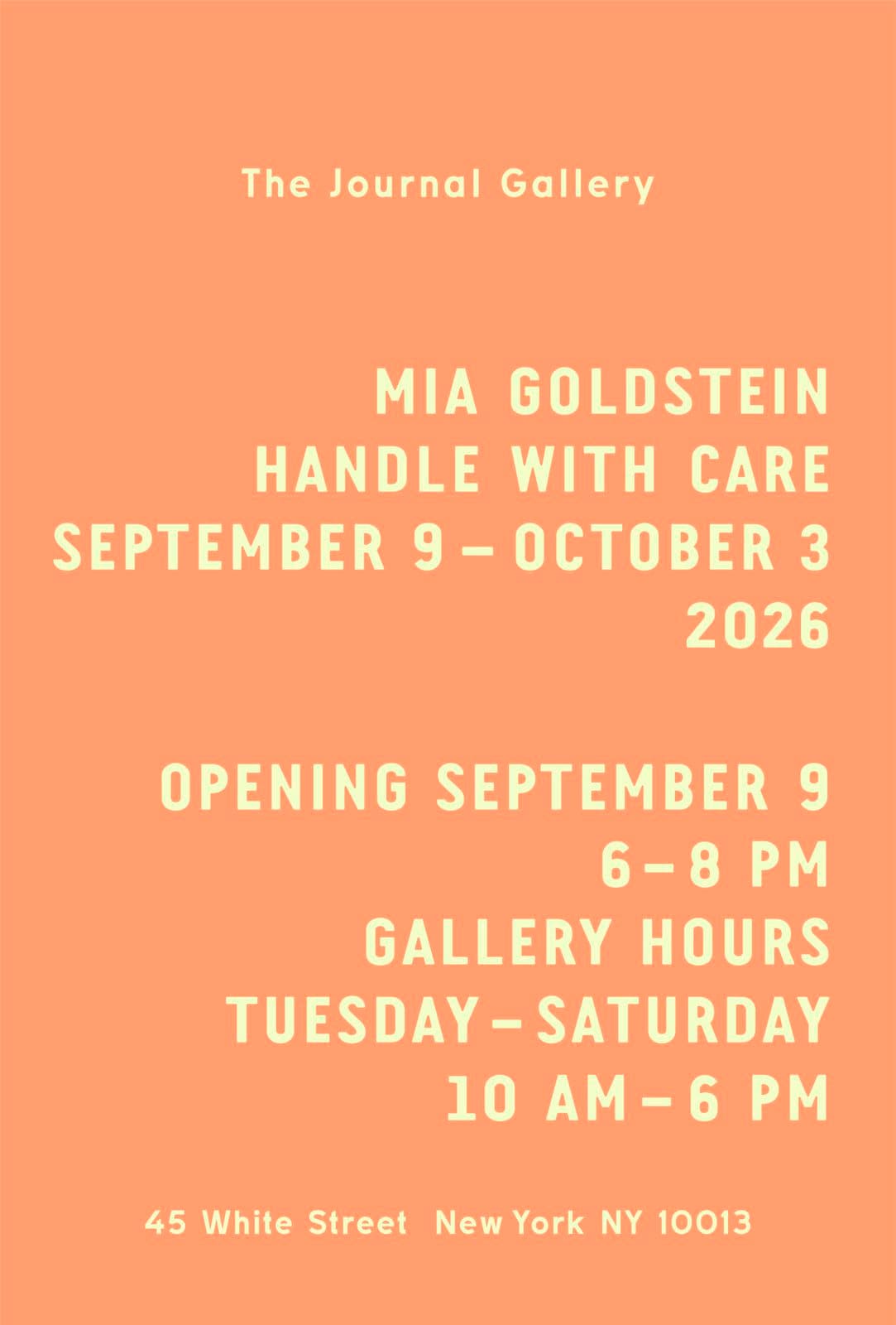 Mia Goldstein — Handle With Care